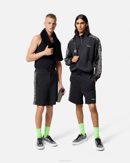 Versace ropa hombres shorts deportivos de nailon con la greca 6BPV1459 imprimir