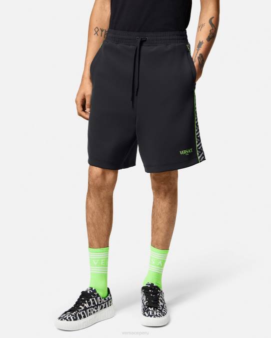 Versace ropa hombres shorts deportivos de nailon con la greca 6BPV1459 imprimir