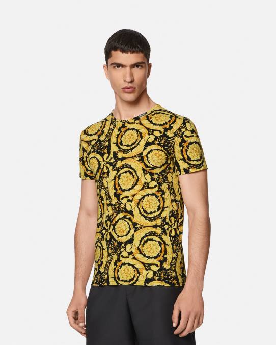 Versace ropa interior y ropa de playa hombres camiseta barroca 6BPV1731 imprimir