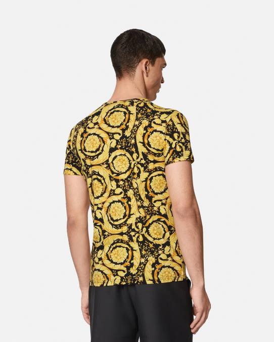 Versace ropa interior y ropa de playa hombres camiseta barroca 6BPV1731 imprimir