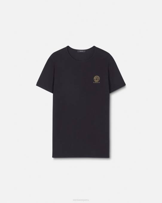 Versace ropa interior y ropa de playa hombres camiseta medusa 6BPV1732 negro