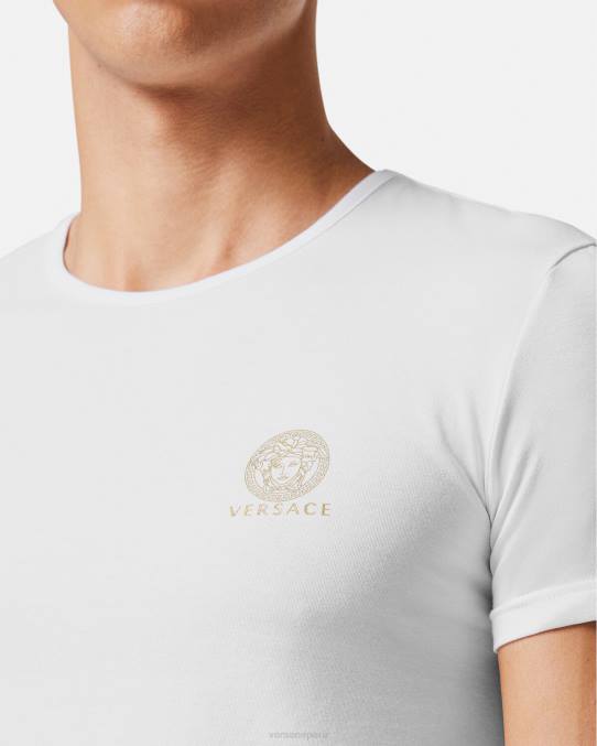Versace ropa interior y ropa de playa hombres camiseta medusa 6BPV1733 blanco