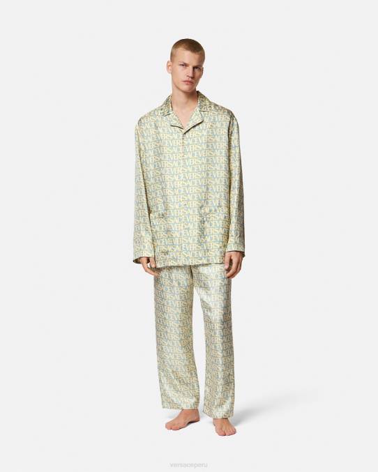 Versace ropa interior y ropa de playa hombres top de pijama integral 6BPV1729 imprimir