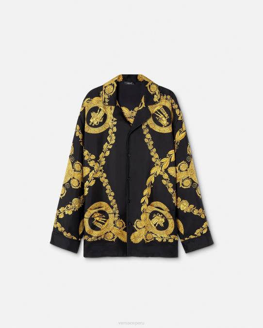 Versace ropa interior y ropa de playa hombres top de pijama maschera barroco 6BPV1741 imprimir