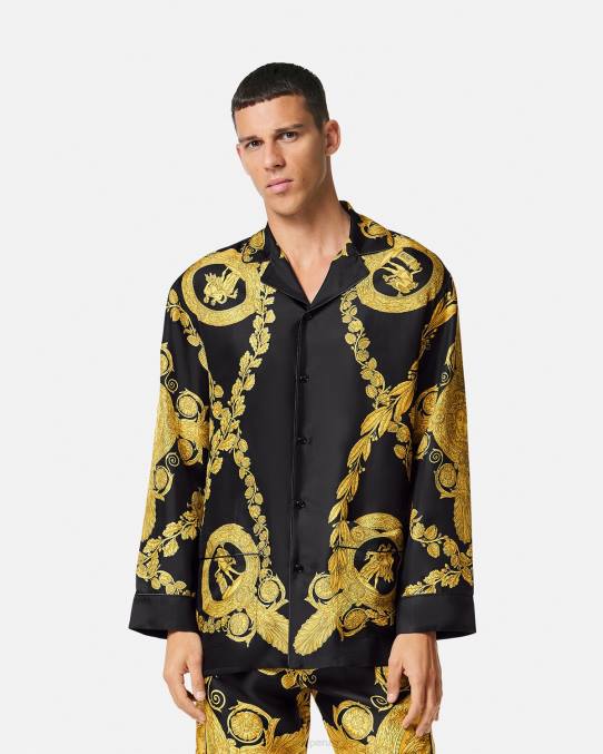 Versace ropa interior y ropa de playa hombres top de pijama maschera barroco 6BPV1741 imprimir