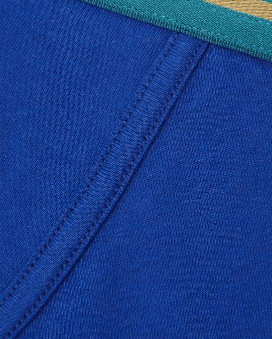 Versace ropa interior y ropa de playa hombres calzoncillos con borde de greca 6BPV1745 azul