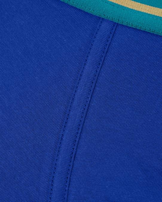 Versace ropa interior y ropa de playa hombres calzoncillos largos con borde de greca 6BPV1747 azul