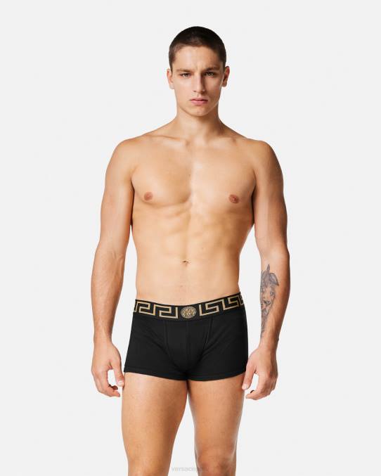 Versace ropa interior y ropa de playa hombres pack de 3 calzoncillos con borde con greca 6BPV1750 negro