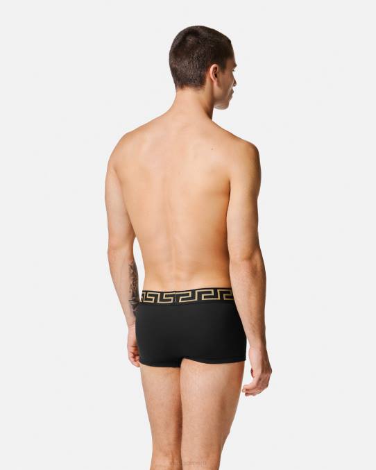 Versace ropa interior y ropa de playa hombres pack de 3 calzoncillos con borde con greca 6BPV1750 negro
