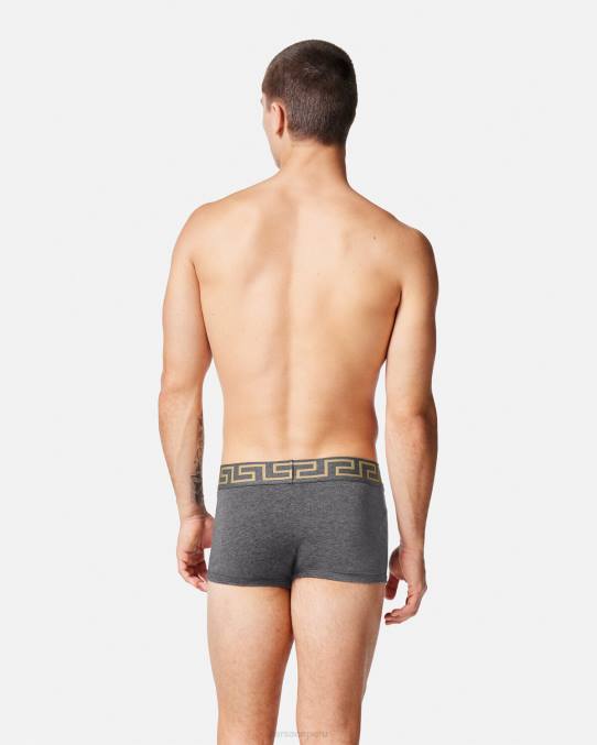 Versace ropa interior y ropa de playa hombres pack de 3 calzoncillos con borde con greca 6BPV1751 blanco y negro y gris