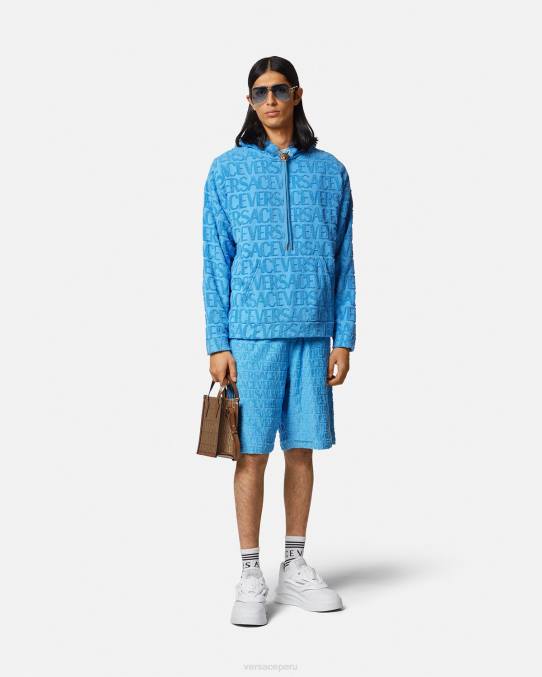 Versace ropa hombres sudadera con capucha y toalla 6BPV1412 un color