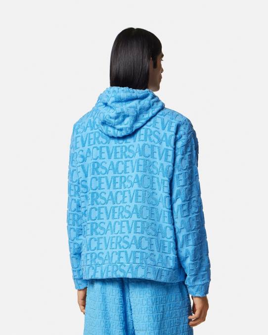 Versace ropa hombres sudadera con capucha y toalla 6BPV1412 un color