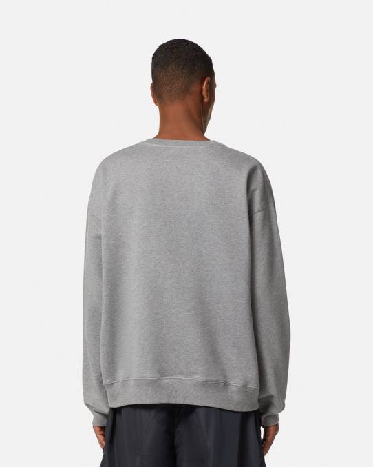 Versace ropa hombres sudadera con logo de la maschera 6BPV1415 gris