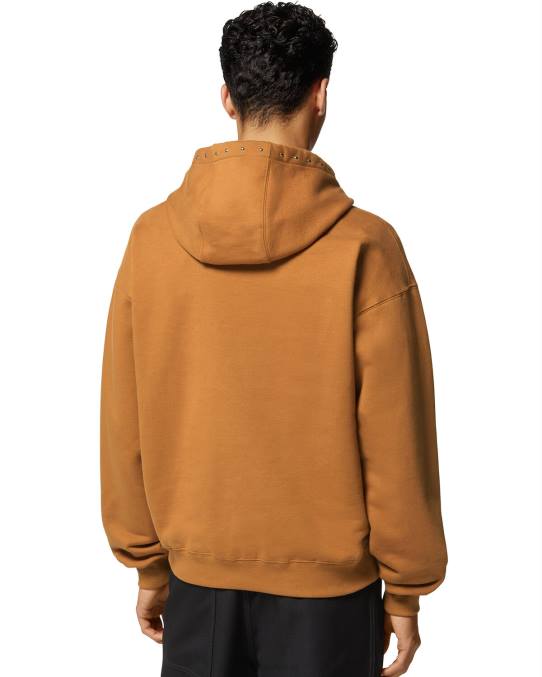 Versace ropa hombres sudadera con logo universitario y apliques 6BPV1426 naranja