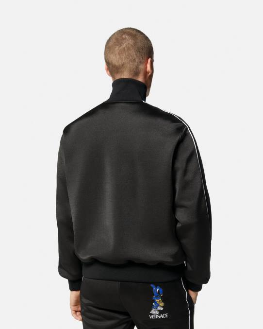 Versace ropa hombres sudadera de conejo del festival de primavera 6BPV1418 negro