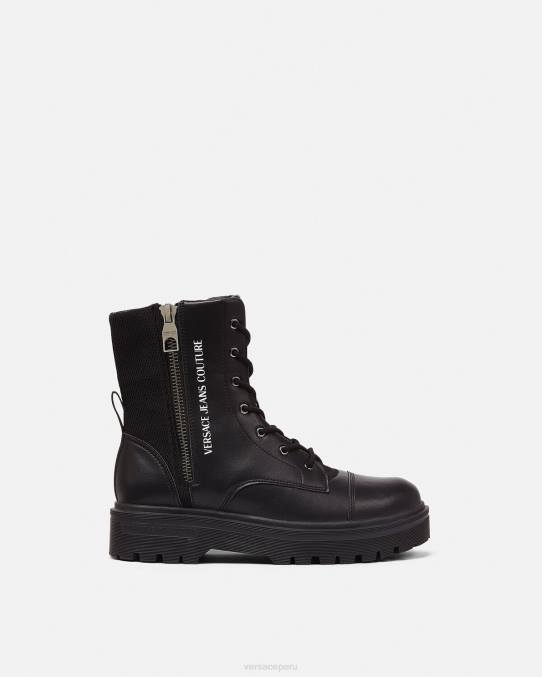 Versace zapato hombres botines con logo 6BPV2464 negro