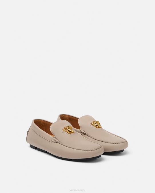 Versace zapato hombres zapatos de piloto la medusa 6BPV1601 beige