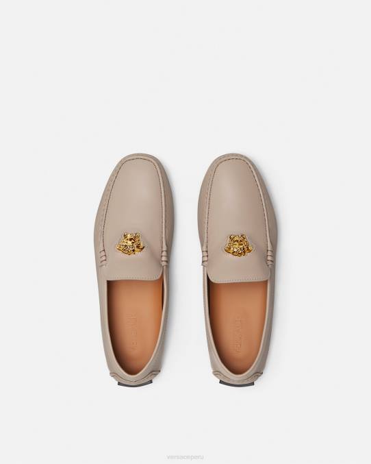 Versace zapato hombres zapatos de piloto la medusa 6BPV1601 beige