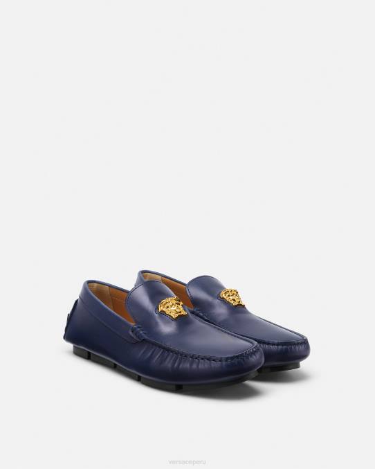Versace zapato hombres zapatos de piloto la medusa 6BPV1606 Armada