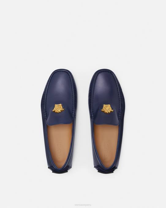 Versace zapato hombres zapatos de piloto la medusa 6BPV1606 Armada