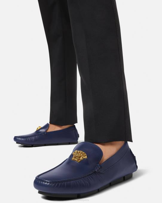 Versace zapato hombres zapatos de piloto la medusa 6BPV1606 Armada