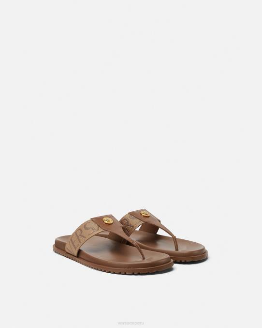 Versace zapato hombres sandalias por toda la prenda 6BPV1583 marrón