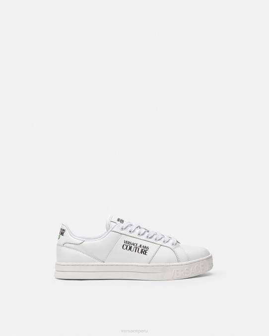 Versace zapato hombres tenis Court 88 con logo 6BPV2469 blanco