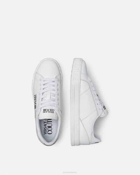 Versace zapato hombres tenis Court 88 con logo 6BPV2469 blanco