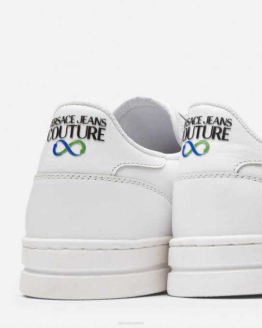 Versace zapato hombres tenis Court 88 con logo 6BPV2469 blanco