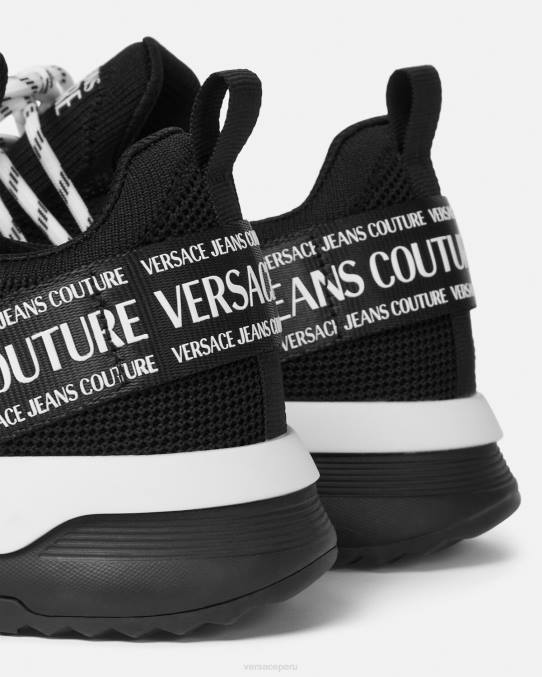 Versace zapato hombres tenis dinámicos con logo 6BPV2447 negro