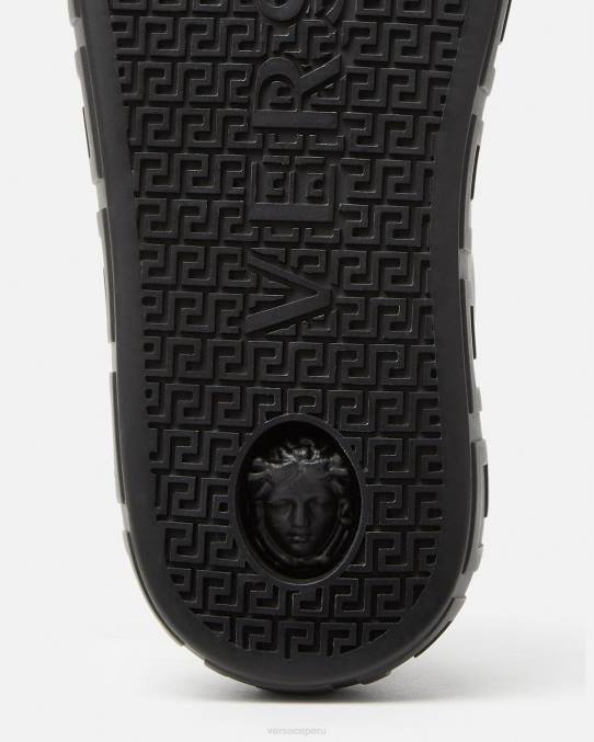 Versace zapato hombres zapatillas con estampado Greca de pitón 6BPV1554 un color