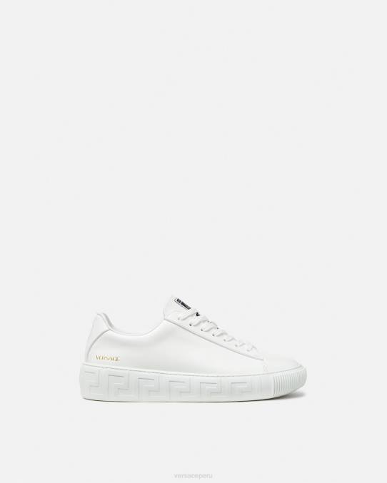 Versace zapato hombres zapatillas con grecas 6BPV1533 blanco