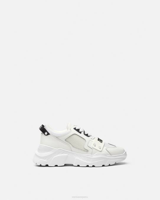 Versace zapato hombres zapatillas con logo speedtrack 6BPV2449 blanco