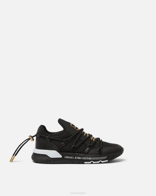 Versace zapato hombres zapatillas dinámicas 6BPV2446 oro negro