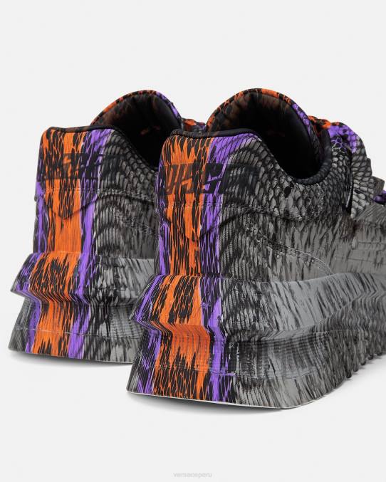 Versace zapato hombres zapatillas odissea de pitón con estampado Greca 6BPV1539 imprimir