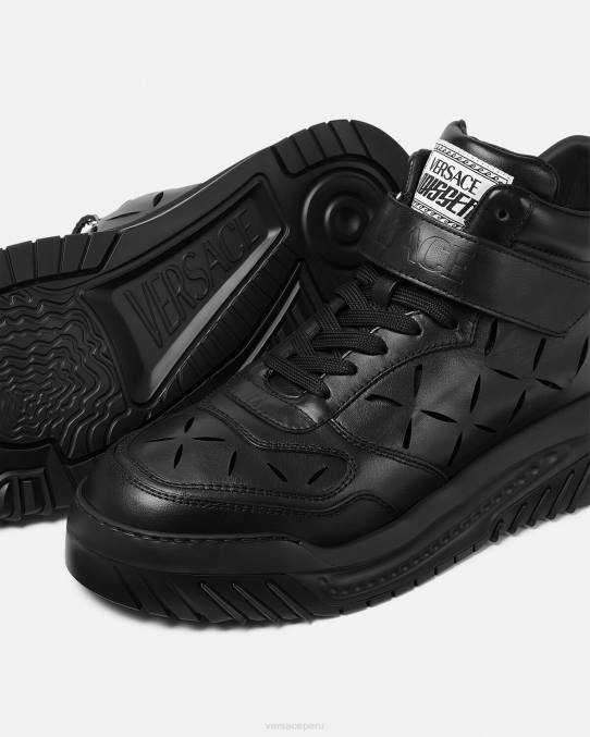 Versace zapato hombres zapatillas odissea recortadas 6BPV1540 negro