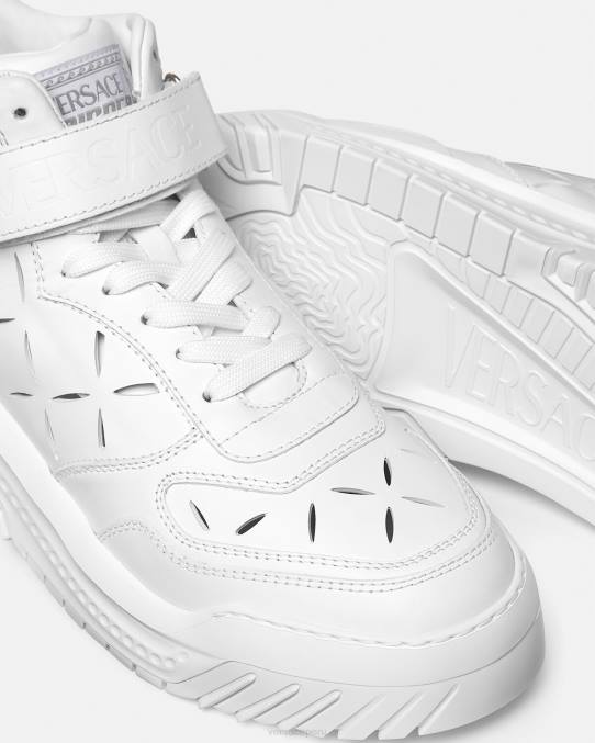 Versace zapato hombres zapatillas odissea recortadas 6BPV1541 blanco