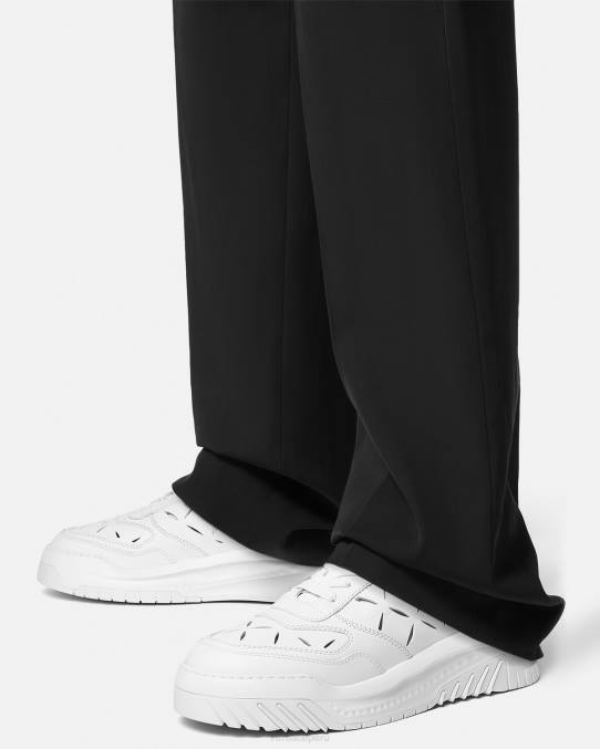 Versace zapato hombres zapatillas odissea recortadas 6BPV1541 blanco