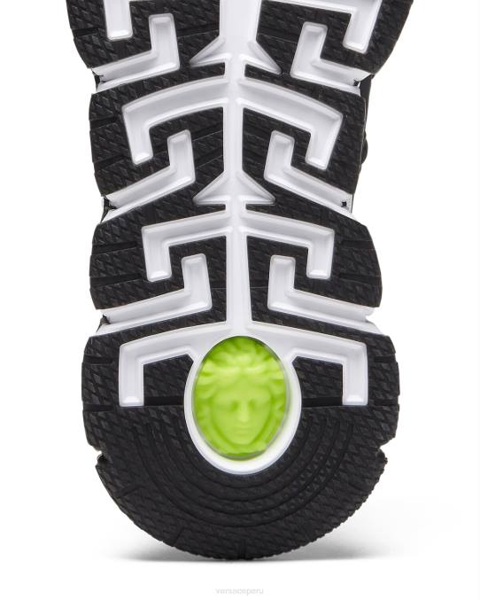 Versace zapato hombres zapatillas trigreca con estampado de pitón 6BPV1543 negro y estampado