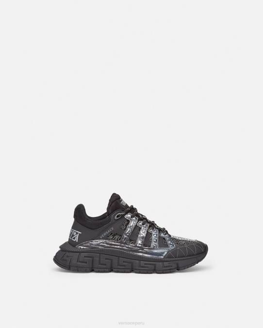 Versace zapato hombres zapatillas trigrecas 6BPV1529 negro