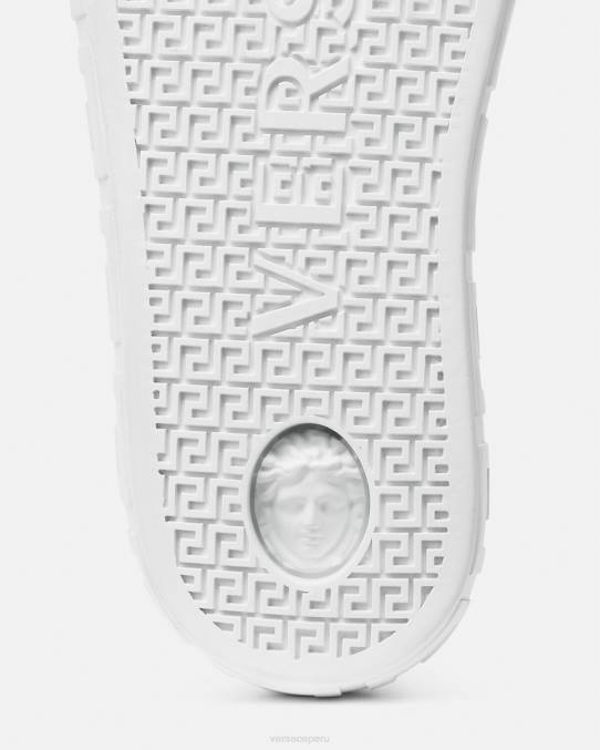 Versace zapato hombres zapatillas universitarias con greca 6BPV1557 un color