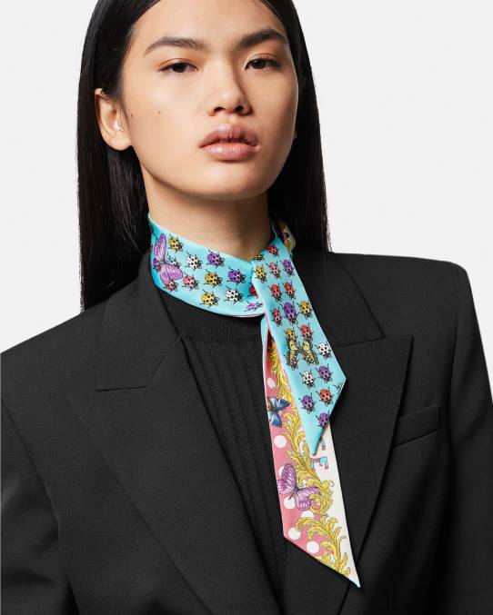 Versace accesorios mujer corbata bufanda mariposas 6BPV893 imprimir