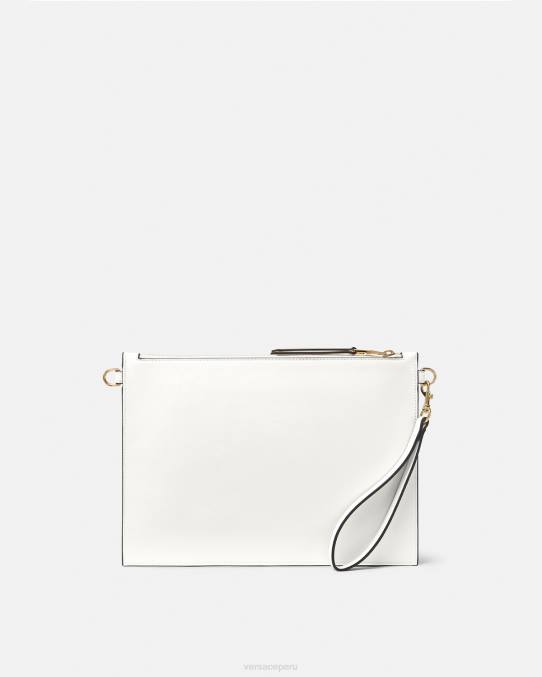 Versace accesorios mujer bolsa de alta costura con logo 6BPV2348 oro y blanco