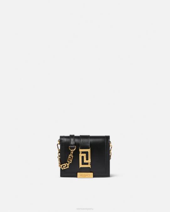 Versace accesorios mujer cartera con cadena de diosa Greca 6BPV563 negro