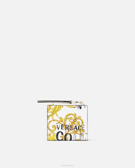 Versace accesorios mujer cartera con logo couture1 6BPV2344 oro y blanco