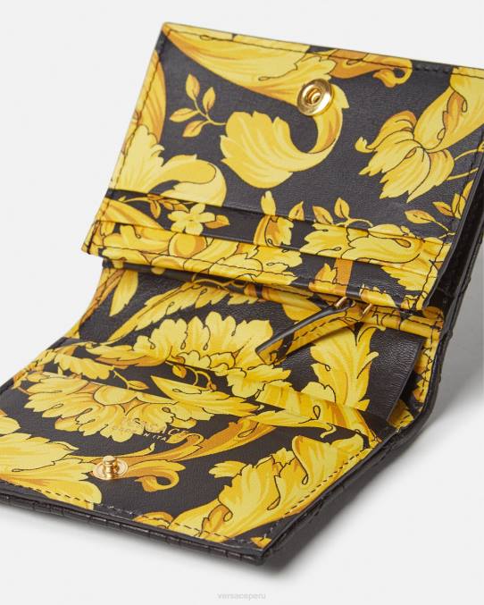 Versace accesorios mujer cartera plegable virtus acolchada 6BPV577 negro