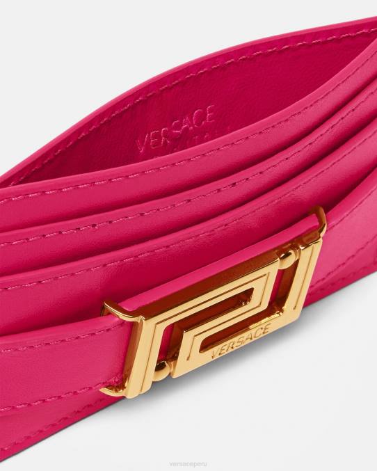Versace accesorios mujer tarjetero con diosa Greca 6BPV561 rosa