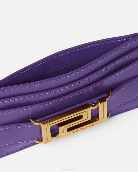 Versace accesorios mujer tarjetero con diosa Greca 6BPV579 Violeta