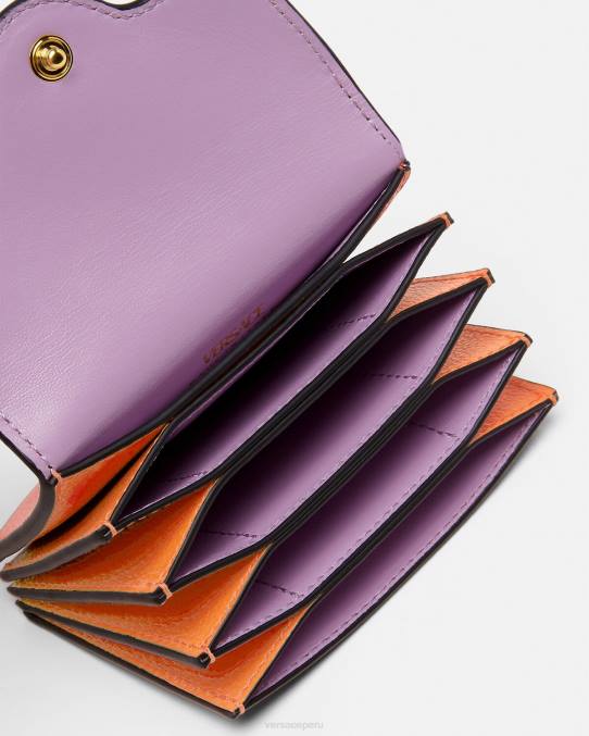 Versace accesorios mujer tarjetero con medusa 6BPV581 naranja