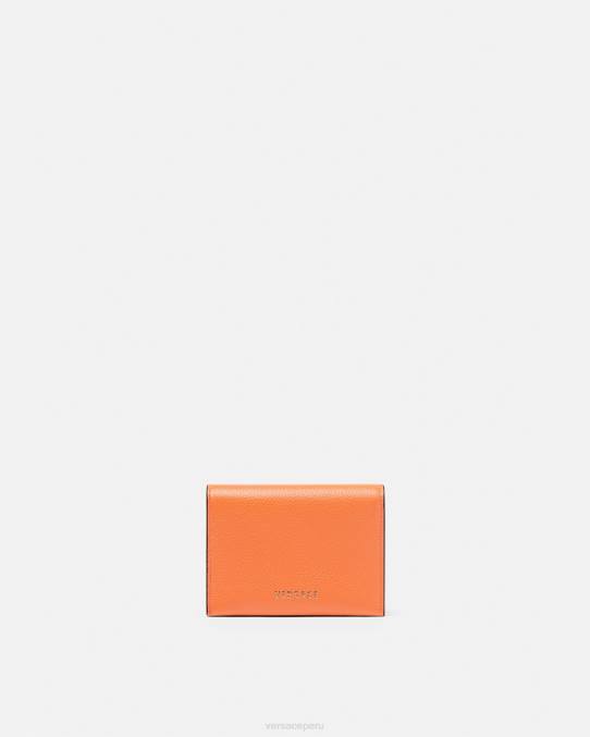 Versace accesorios mujer tarjetero con medusa 6BPV581 naranja